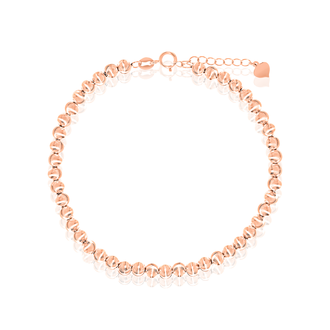 18K Real Rose Gold Seed Bracelet