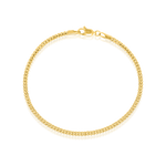 Load image into Gallery viewer, 18K Real Gold Curb Bracelet