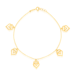 Load image into Gallery viewer, 18K Real Gold Heart Bracelet