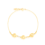 Load image into Gallery viewer, 18K Real Gold Flower Bracelet