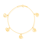 Load image into Gallery viewer, 18K Real Gold Heart Bracelet