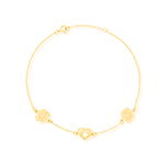 Load image into Gallery viewer, 18K Real Gold Heart Flower Bracelet