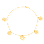 Load image into Gallery viewer, 18K Real Gold Heart Flower Bracelet