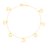 Load image into Gallery viewer, 18K Real Gold Heart Anklet