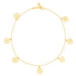 Load image into Gallery viewer, 18K Real Gold Flower Anklet