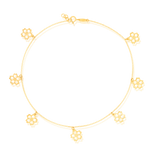 Load image into Gallery viewer, 18K Real Gold Flower Anklet