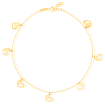 Load image into Gallery viewer, 18K Real Gold Heart Anklet