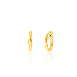 Load image into Gallery viewer, 18K Real Gold Twisted Round Loop Earring Set