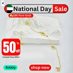 Load image into Gallery viewer, 18K Real Gold Heart Bracelet