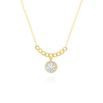 Load image into Gallery viewer, 18K Real Gold Hanging Stone Necklace