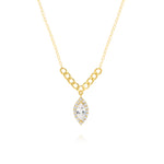 Load image into Gallery viewer, 18K Real Gold Hanging Stone Necklace
