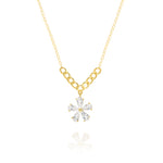 Load image into Gallery viewer, 18K Real Gold Flower Stone Necklace
