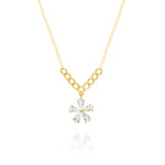 Load image into Gallery viewer, 18K Real Gold Flower Stone Necklace