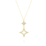 Load image into Gallery viewer, 18K Real Gold Hanging Stone Star Necklace