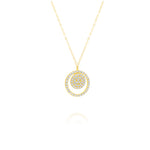 Load image into Gallery viewer, 18K Real Gold Hanging Rounds Stone Necklace