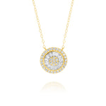 Load image into Gallery viewer, 18K Real Gold Round Stone Necklace