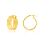 Load image into Gallery viewer, 18K Real Gold Double Loop Earrings