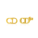 Load image into Gallery viewer, 18K Real Gold Elegant C.D Stud Earrings