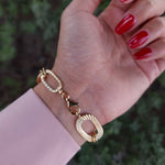 Load image into Gallery viewer, 18K Real Gold Elegant Square Linked Bracelet
