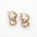 Load image into Gallery viewer, 18K Real Gold 2 Color Infinity Earrings
