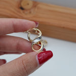 Load image into Gallery viewer, 18K Real Gold 2 Color Infinity Earrings
