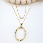 Load image into Gallery viewer, 18K Real Gold Twisted Oval Necklace
