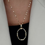 Load image into Gallery viewer, 18K Real Gold Twisted Oval Necklace
