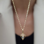 Load image into Gallery viewer, 18K Real Gold Diamond Design Stone Necklace
