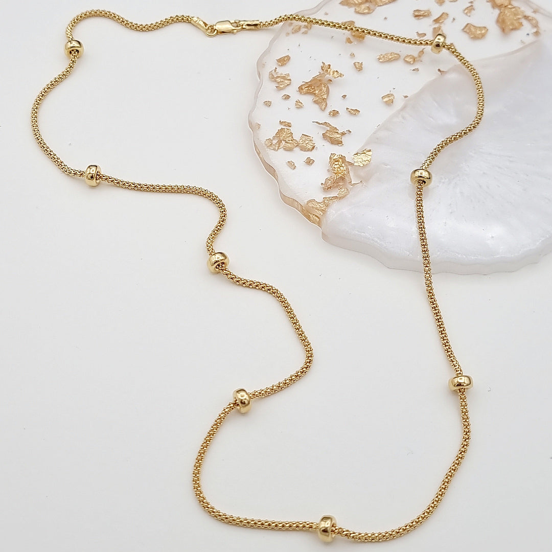 18K Real Gold Seed Chain