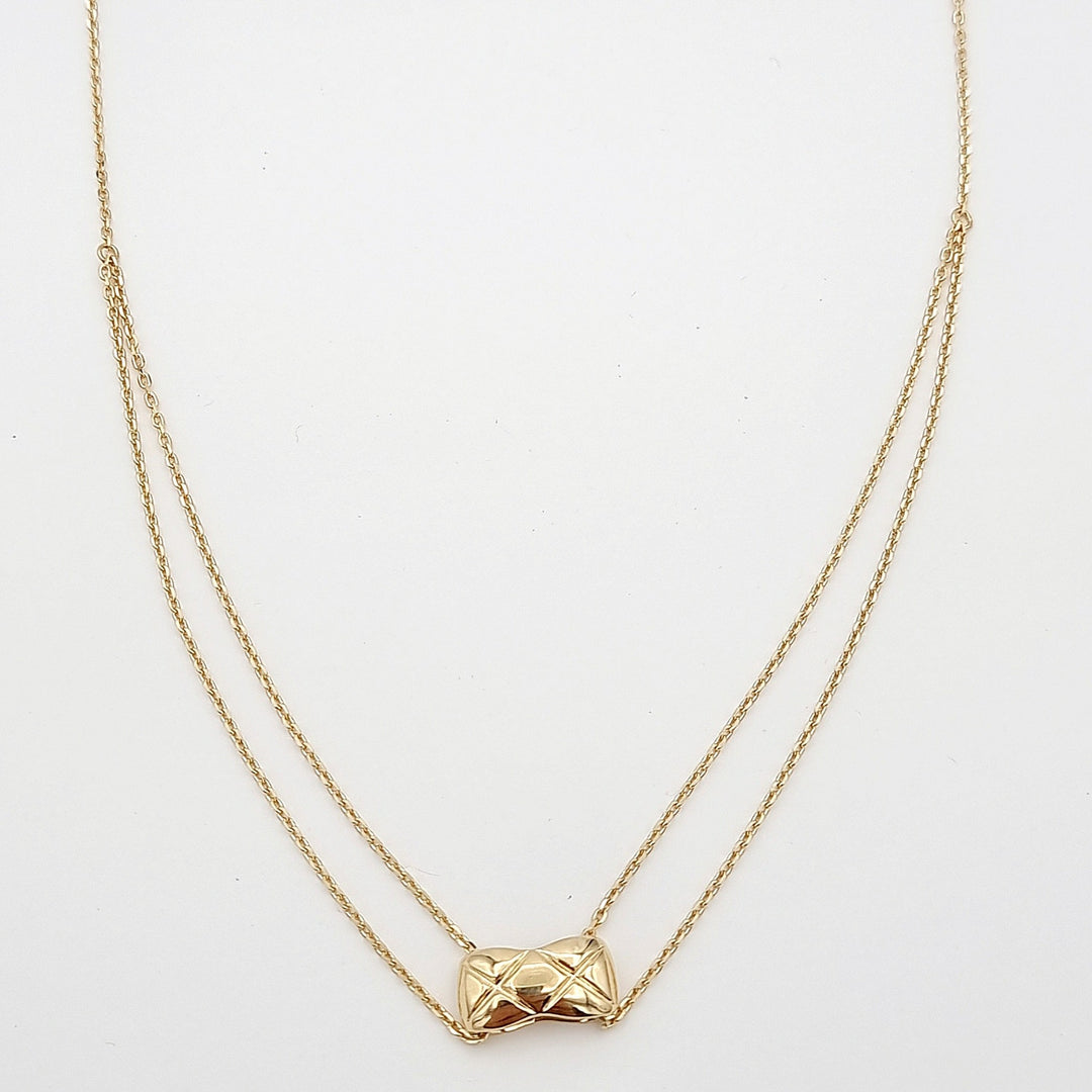 18K Real Gold 2 Layer Necklace