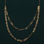 Load image into Gallery viewer, 18K Real Gold 2 Layer Linked Necklace
