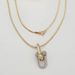 Load image into Gallery viewer, 18K Real Gold 2 Color U-Link Necklace
