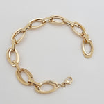 Load image into Gallery viewer, 18K Real Gold Oval Linked Bracelet
