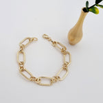 Load image into Gallery viewer, 18K Real Gold Long Square Linked Bracelet
