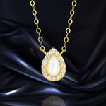 Load image into Gallery viewer, 18K Real Gold White Stone Necklace
