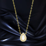 Load image into Gallery viewer, 18K Real Gold White Stone Necklace
