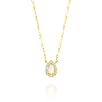 Load image into Gallery viewer, 18K Real Gold White Stone Necklace
