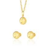 Load image into Gallery viewer, 18K Real Gold Round Screw Jewelry Set
