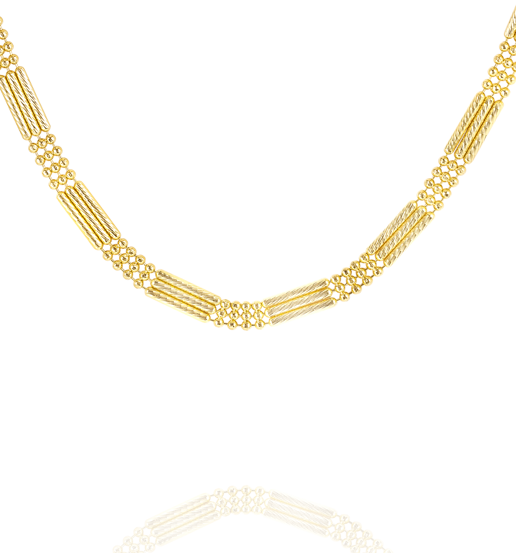 18K Real Gold 1 Color Layer Seed Chain