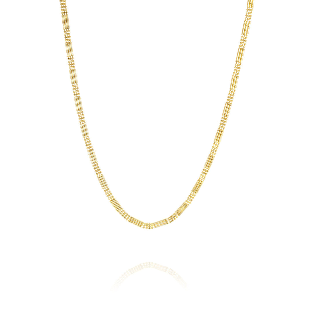 18K Real Gold 1 Color Layer Seed Chain