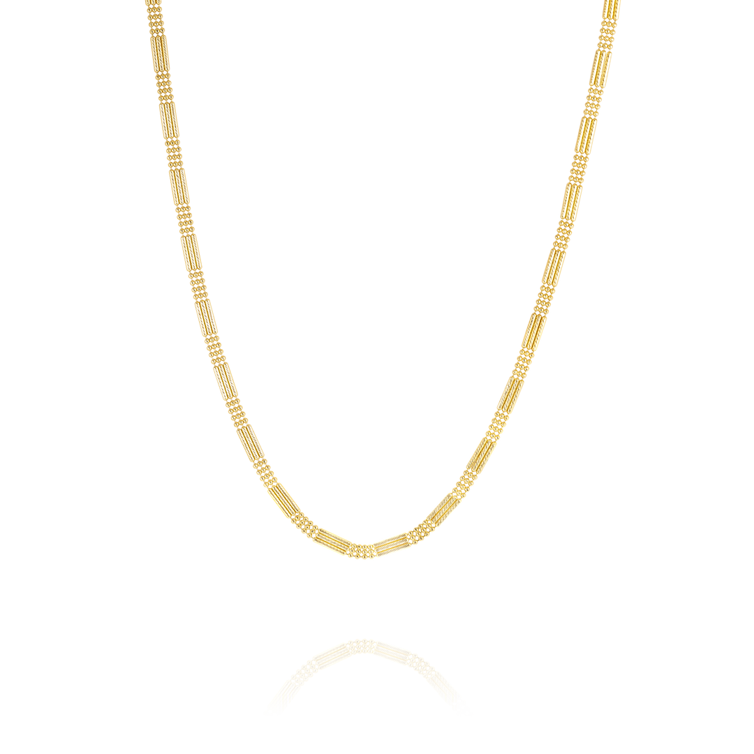 18K Real Gold 1 Color Layer Seed Chain