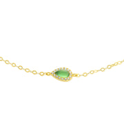 18K Real Gold Fine Stone Bracelet