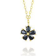 18K Real Gold Flower Necklace