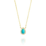 Load image into Gallery viewer, 18K Real Gold Skye Blue Stone Necklace
