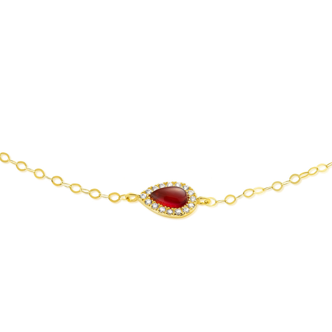 18K Real Gold Fine Stone Bracelet