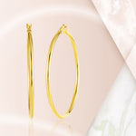 Load image into Gallery viewer, 18K Real Gold Round Loop Earrings
