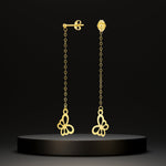 Load image into Gallery viewer, 18K Real Gold Hanging Butterfly Earring Set
