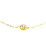 18K Real Gold Stone Bracelet