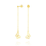 Load image into Gallery viewer, 18K Real Gold Hanging Butterfly Earring Set
