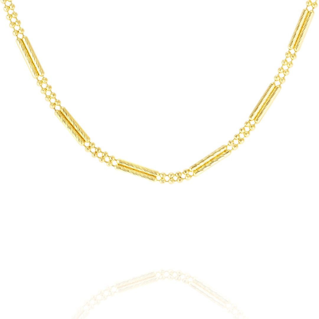 18K Real Gold 2 Layer Seed Chain
